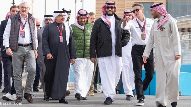 (تصاویر) حضور جنجالی ولیعهد سعودی و یک زن در افتتاحیه 