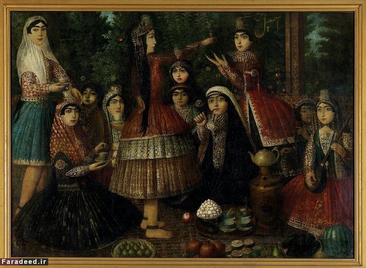 (تصویر) مهمانی چای زنان قاجار