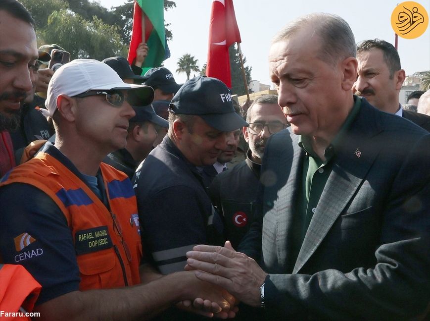 بازدید اردوغان از مناطق زلزله‌زده هاتای