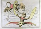 کاریکاتور‌های طنزآمیز قدیمی دربارۀ داروین و نظریۀ تکامل