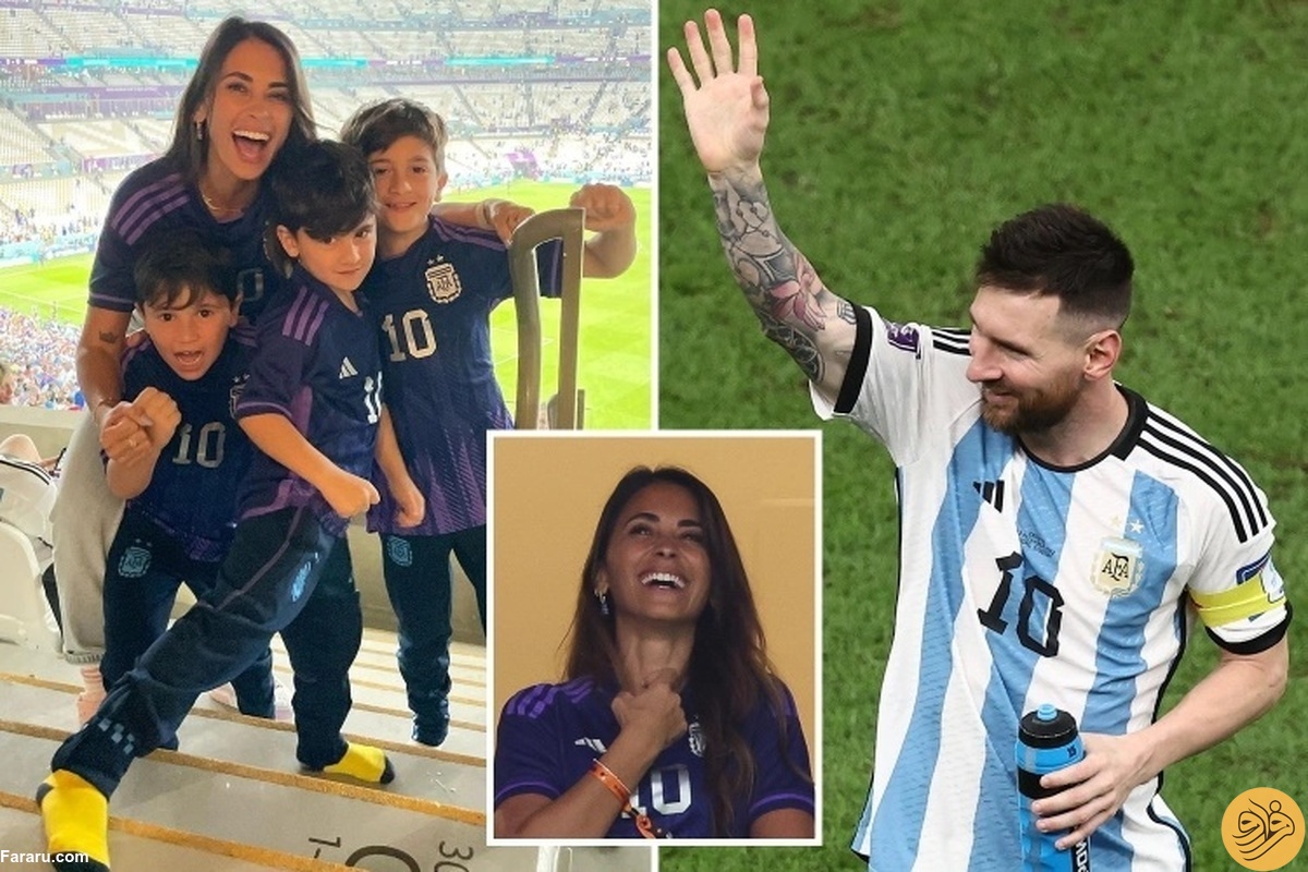 فرارو | (عکس) قانون‌شکنی همسر مسی در جام جهانی!