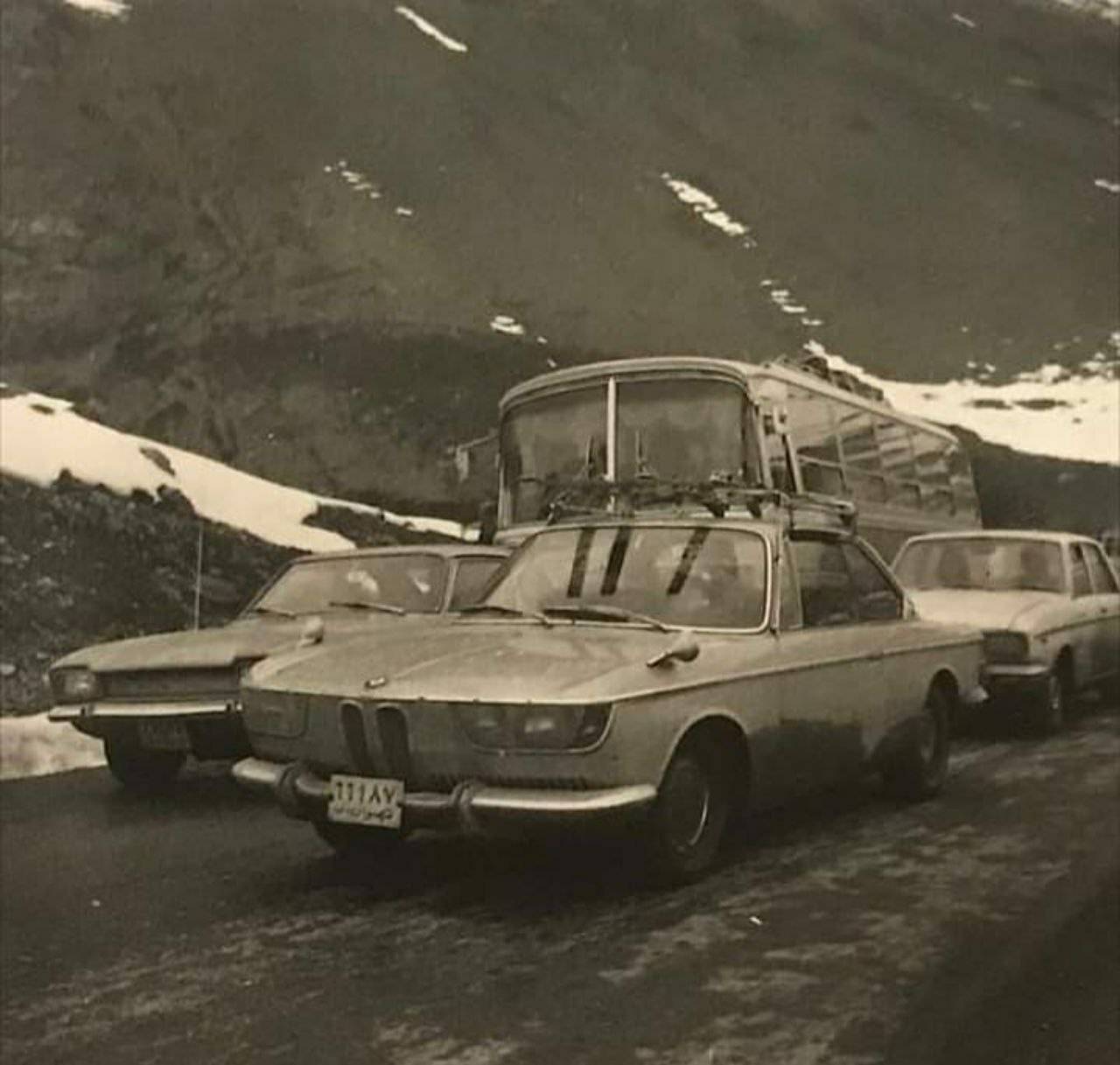 عکسی نوستالژی از جاده هراز در دهه ۵۰ خورشیدی