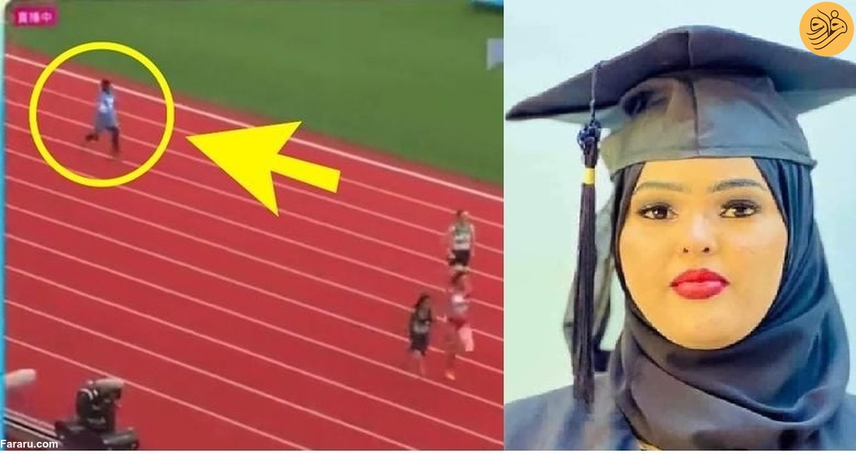 (ویدئو) آبروریزی دخترِ سومالیایی در مسابقه جهانی دو ۱۰۰ متر!