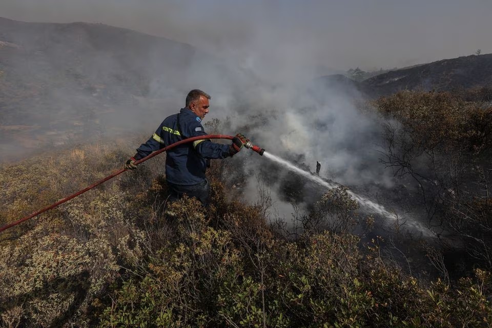 آتش سوزی جنگل‌ها در یونان