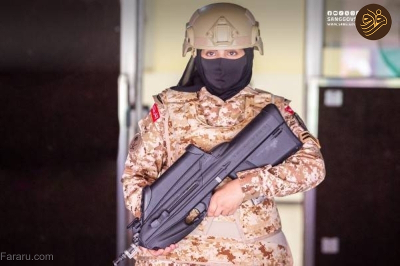 اسلحه عجیب در دست زنان نظامی عربستان