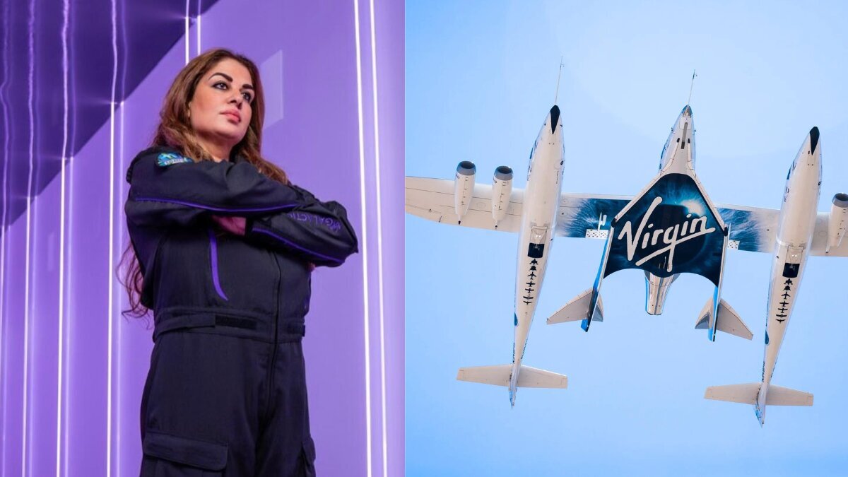 (عکس) نخستین زن پاکستانی با این هواپیمای عجیب به فضا سفر کرد