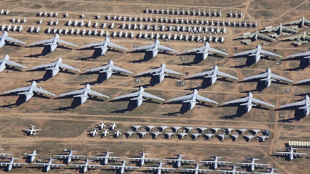 تصاویری از بزرگ‌ترین گورستان هواپیما در جهان