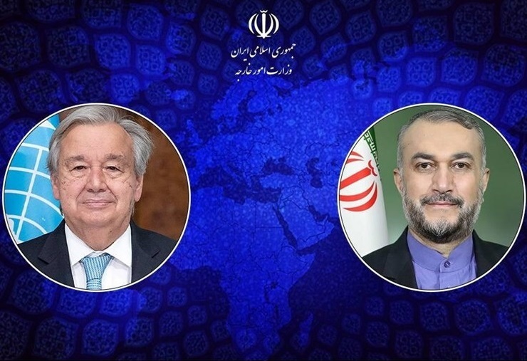 گفتگوی امیرعبداللهیان و گوترش درباره حمله ایران