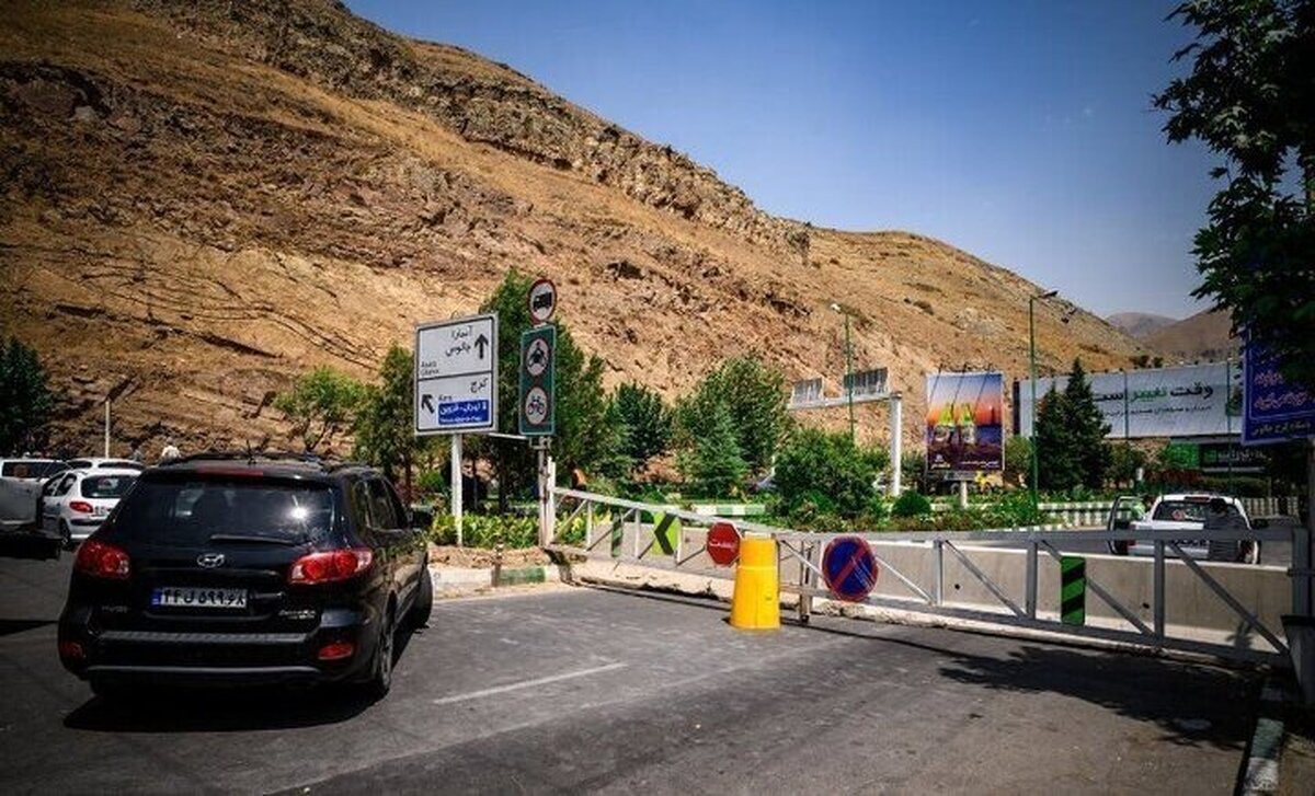 مسیر جنوب به شمال محور چالوس به تهران مسدود می‌شود