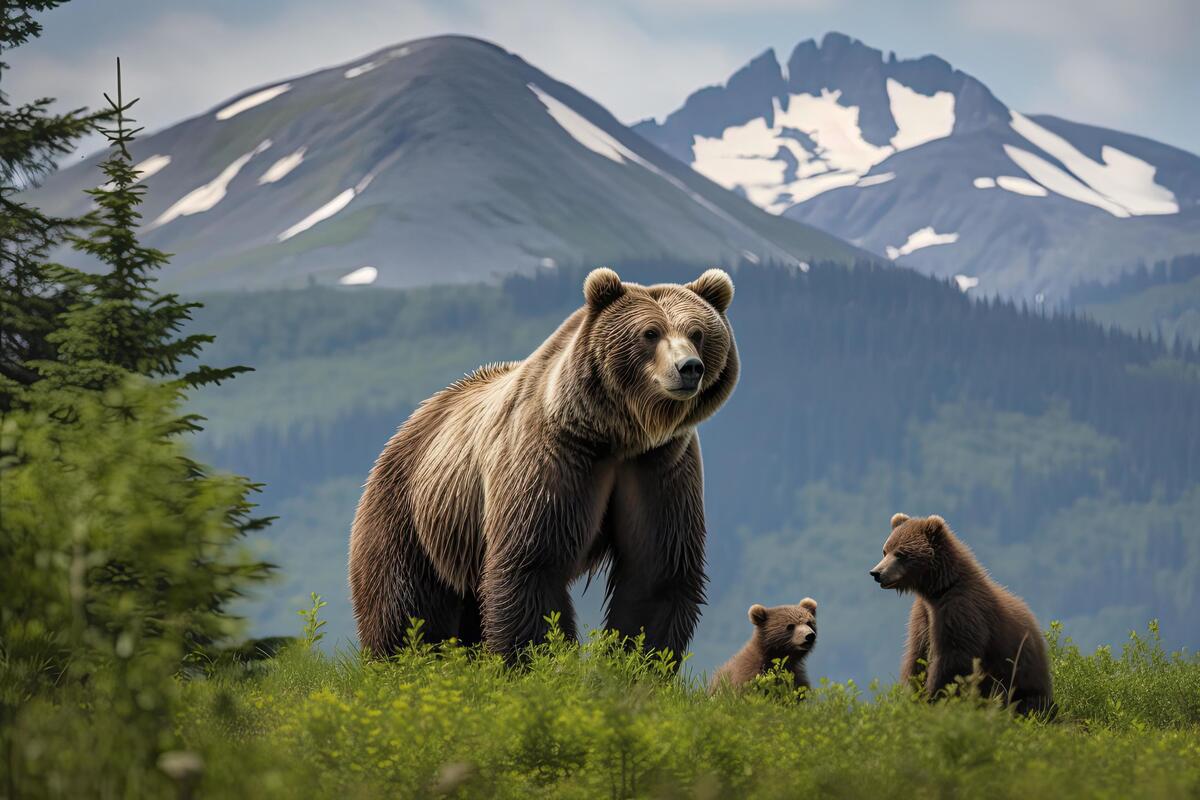 (ویدیو) ثبت تصاویر چهار قلاده خرس قهوه‌ای در لرستان