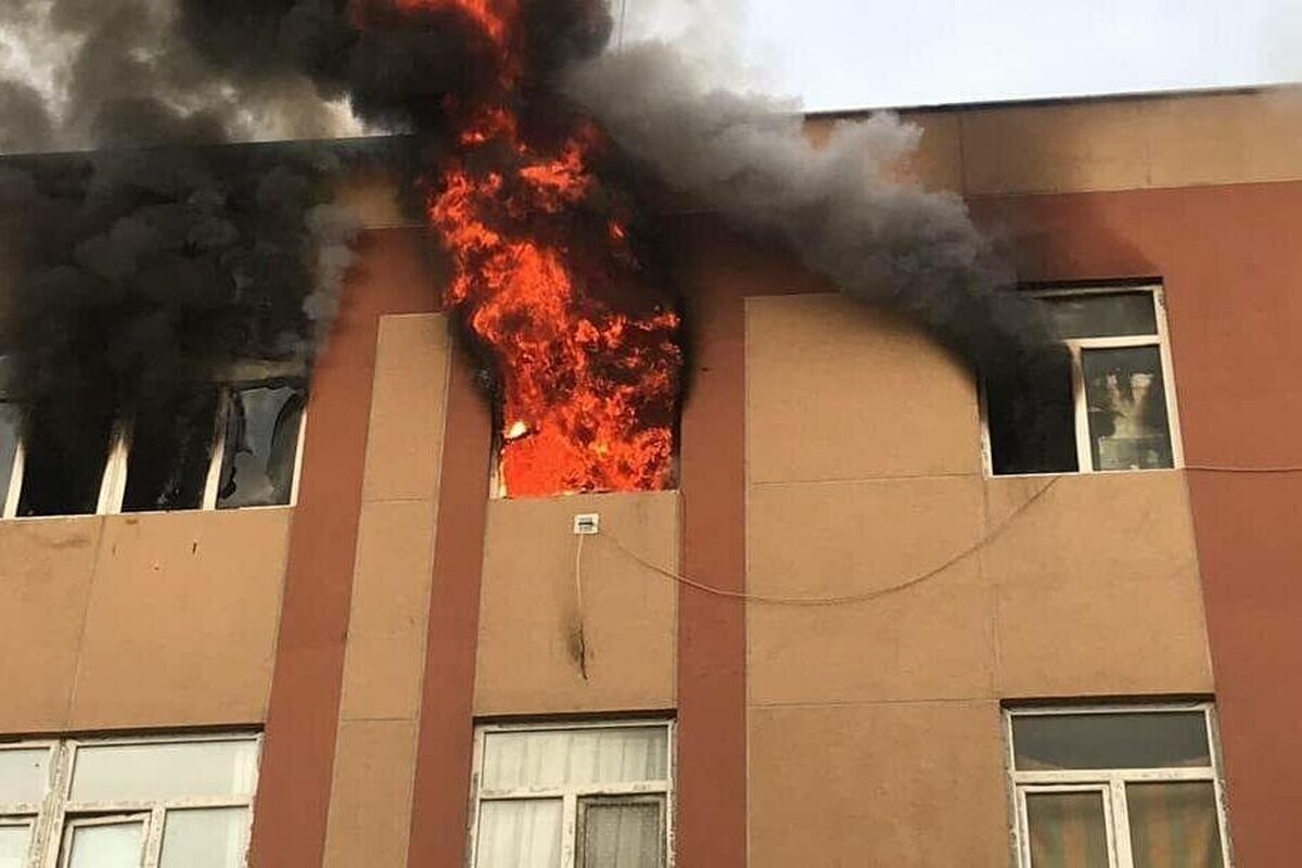 آتش سوزی در یک مدرسه دخترانه