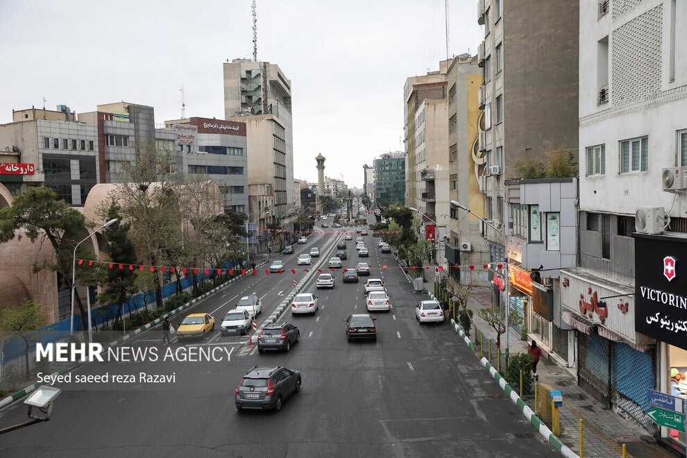 خیابان‌های خلوت تهران در نوروز ۱۴۰۲ 