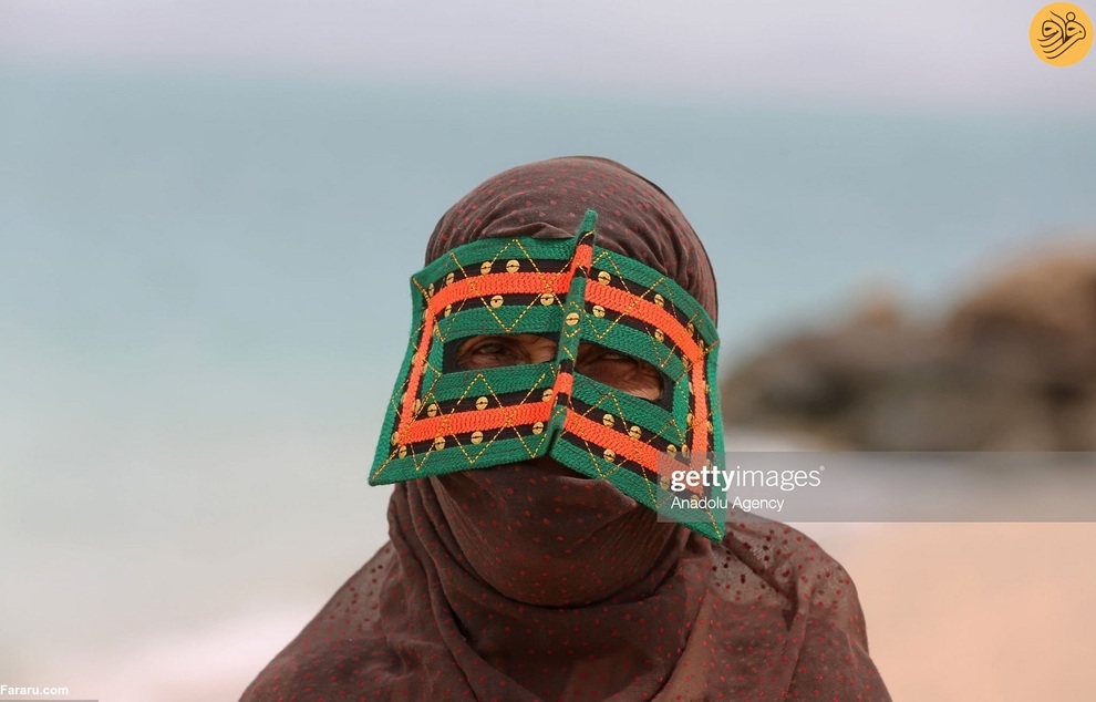 تصاویری از زنان نقاب‌دار جزیره قشم