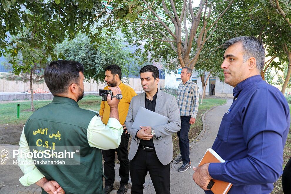 بازسازی صحنه قتل در بوستان امت مشهد