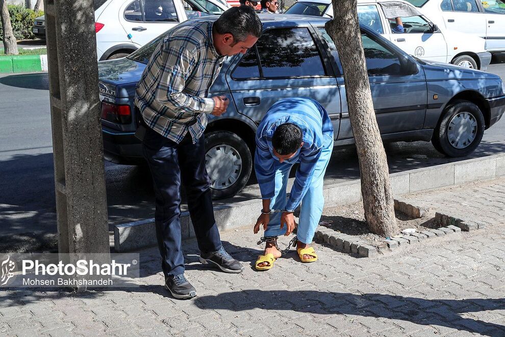 بازسازی صحنه قتل در بوستان امت مشهد