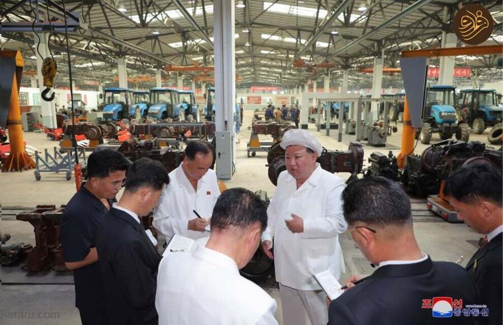 رهبر کره شمالی در تراکتورسازی حضور یافت 