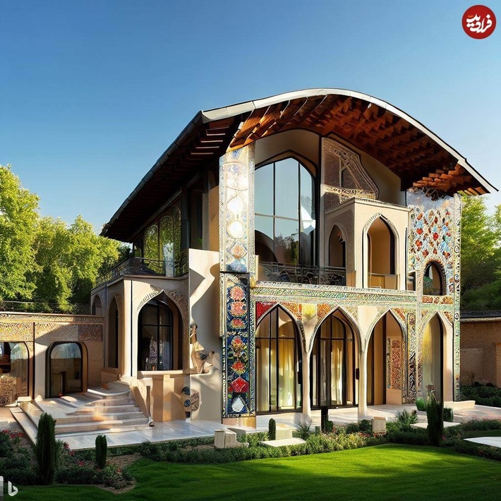 تصاویر زیبا از خانه‌های مدرن با سبک معماری قاجار