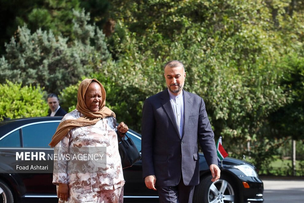 حجاب «نالدی پاندور» در دیدار وزیر خارجه ایران 