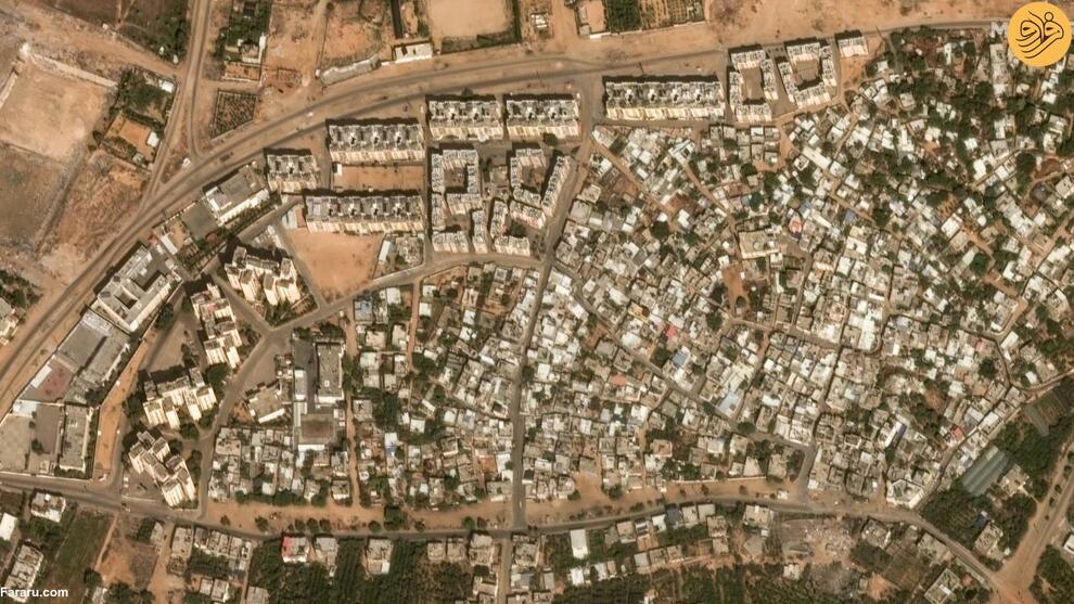 عکس‌های ماهواره‌ای از غزه قبل و پس از حملات اسرائیل