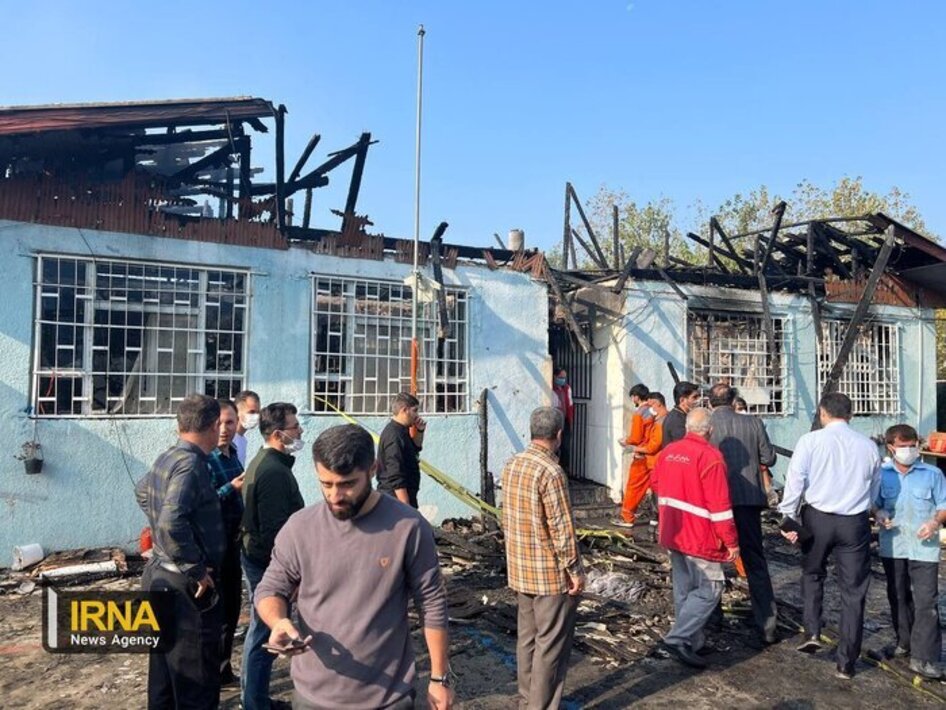 عکس‌هایی از حادثه مرگبار کمپ ترک اعتیاد لنگرود