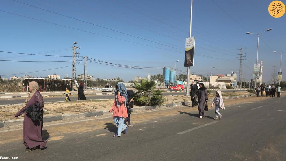 مردم غزه پرچم سفید در دست گرفتند