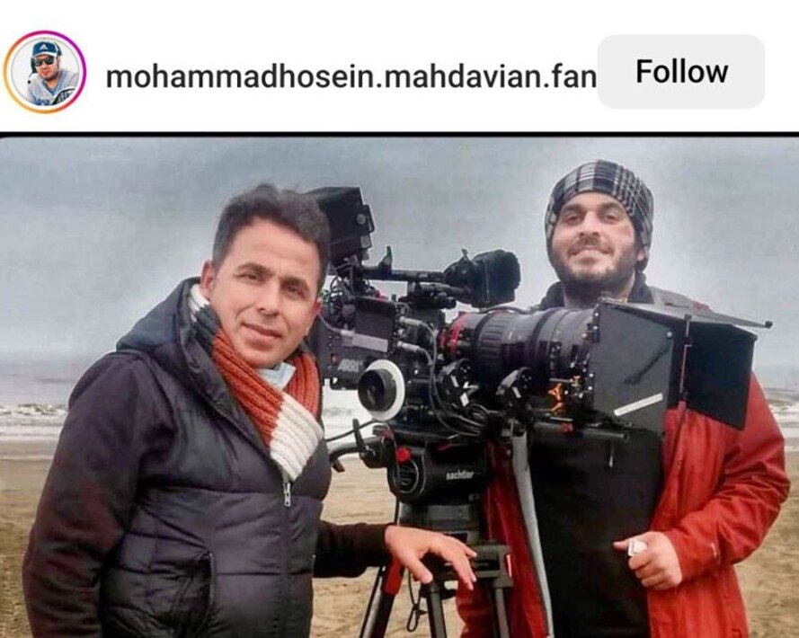 محمد فکوری فیلمبردار و محمد حسین مهدویان کارگردان در پشت صحنه سریال زخم کاری یک