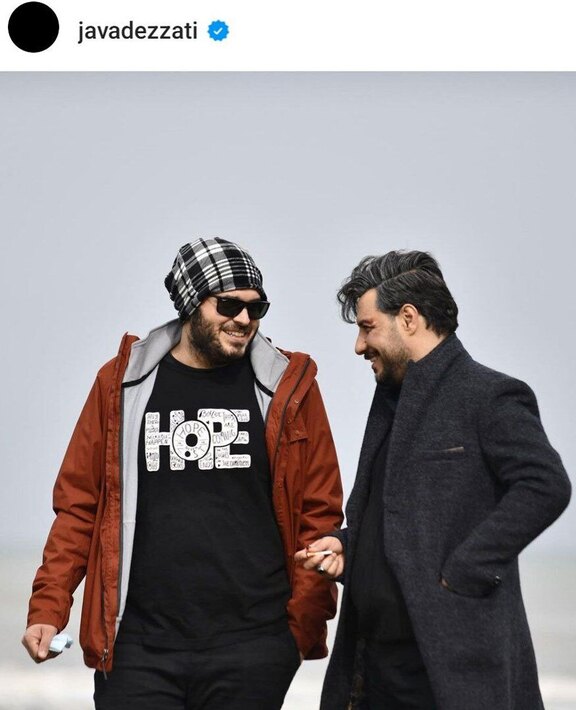 جواد عزتی و محمد حسین مهدویان در پشت صحنه فصل اول سریال زخم کاری