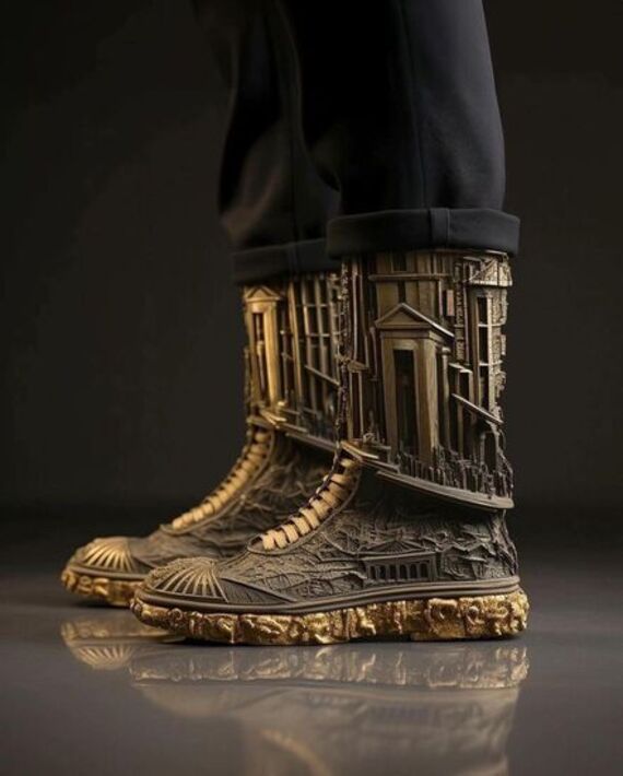 این کفش‌های عجیب را هوش‌مصنوعی طراحی کرده!/ عکس