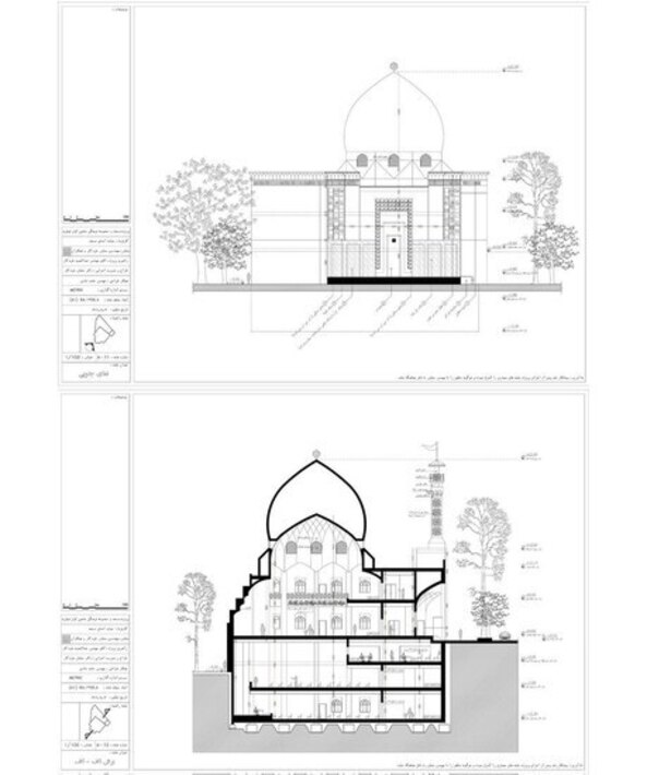  طرح مسجدی که در باغ - پارک قیطریه تهران ساخته می‌شود(عکس)