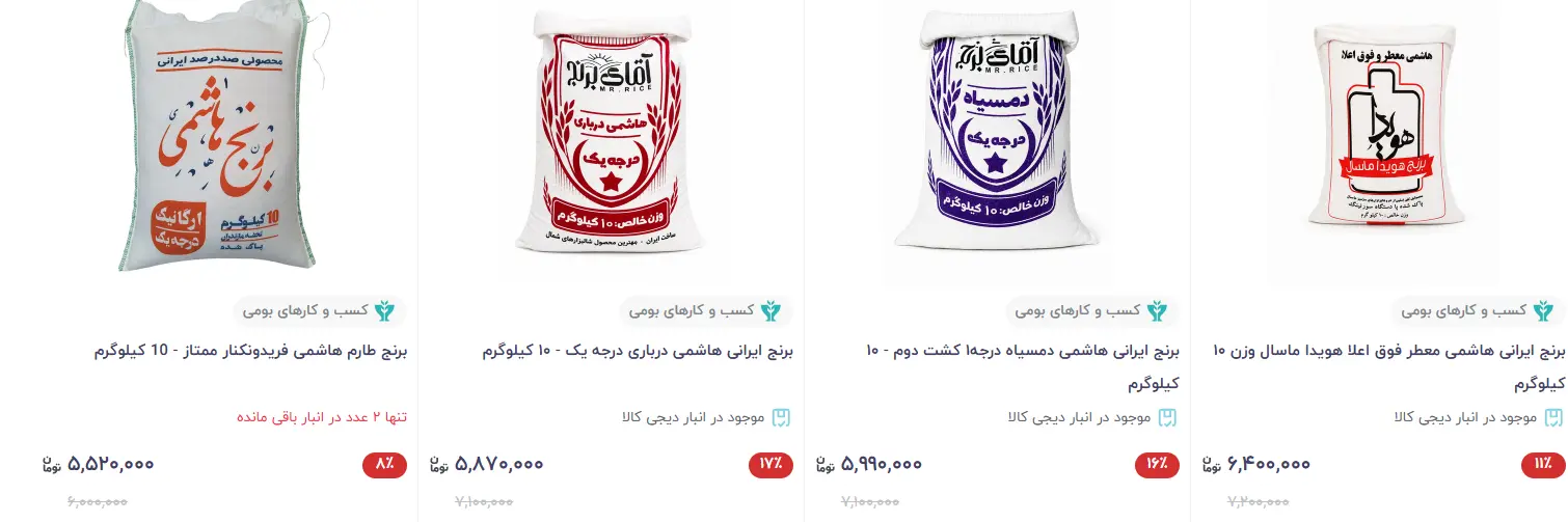 قیمت برنج