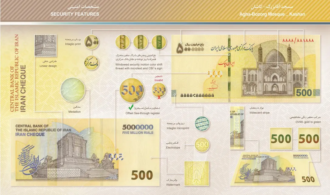 ایران چک 500 هزار تومانی