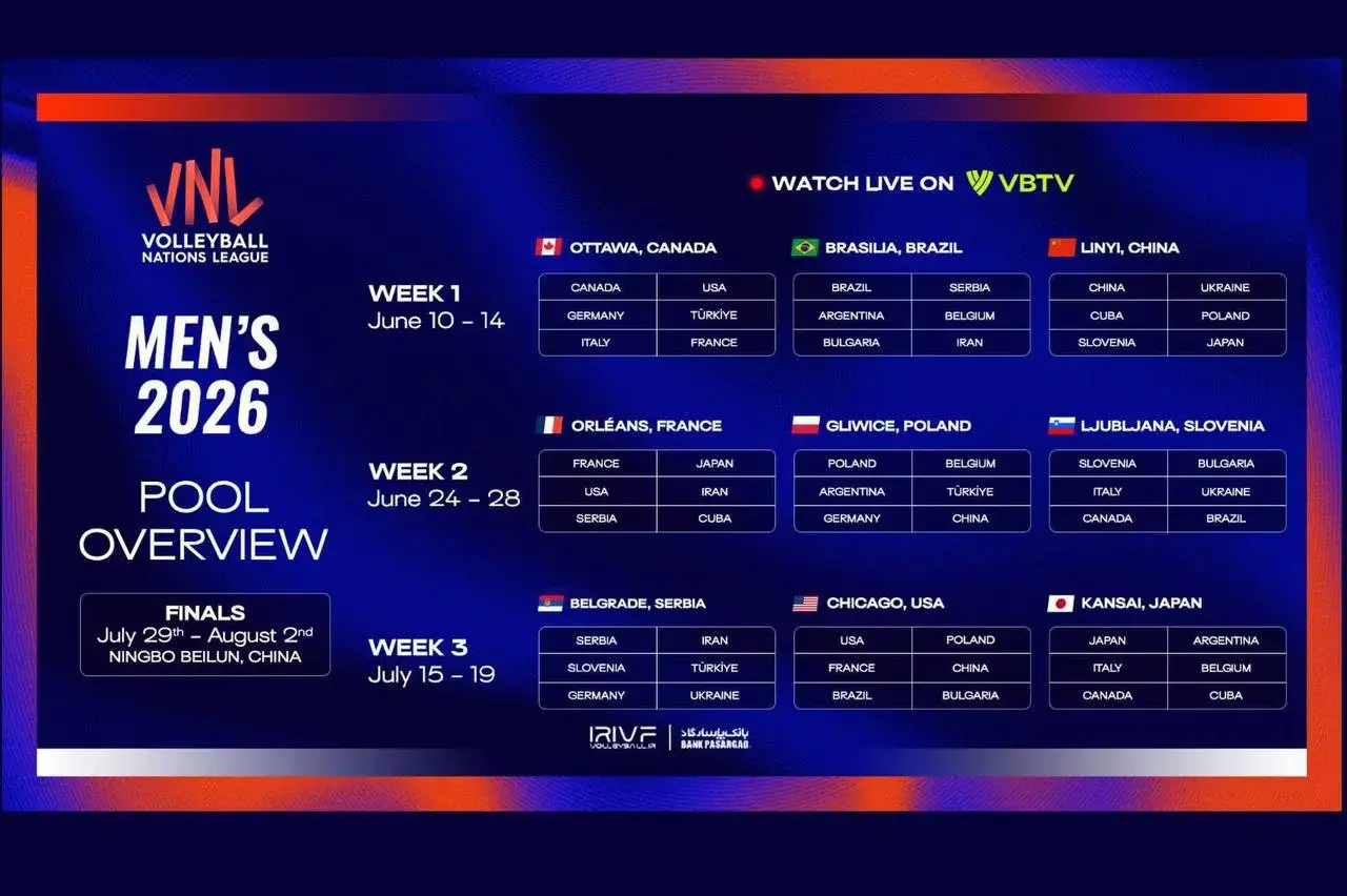 برنامه والیبال