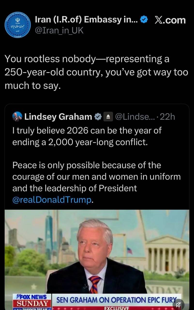 توییت سفارت ایران