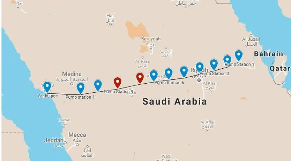 خط لوله نفت عربستان