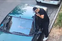 لحظه سرقت ضبط خودروی سواری در گیشا تهران