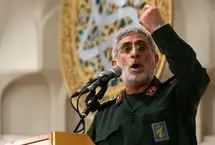 حضور سردار قاآنی در مراسم تشییع شهدای تهران
