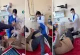 ویدیوی تکان‌دهنده از حمله وحشیانه یک پزشک به بیمار