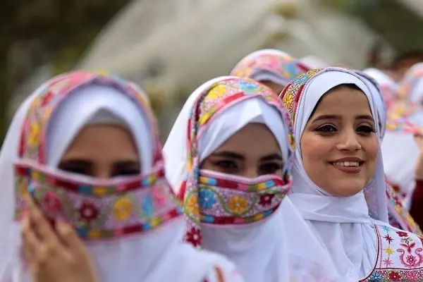 تصاویر؛ جشن عروسی ۱۵۰ زوج فلسطینی در غزه