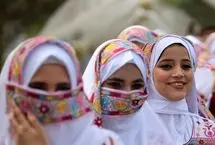 تصاویر؛ جشن عروسی ۱۵۰ زوج فلسطینی در غزه
