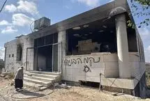 تصاویر؛ آتش زدن مسجد کور توسط شهرک‌نشینان 