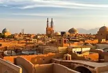وسط تابستان یزد بارانی شد