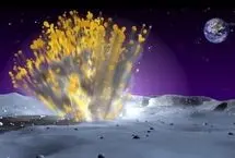 ببینید؛ لحظه برخورد یک سنگ فضایی به سطح ماه