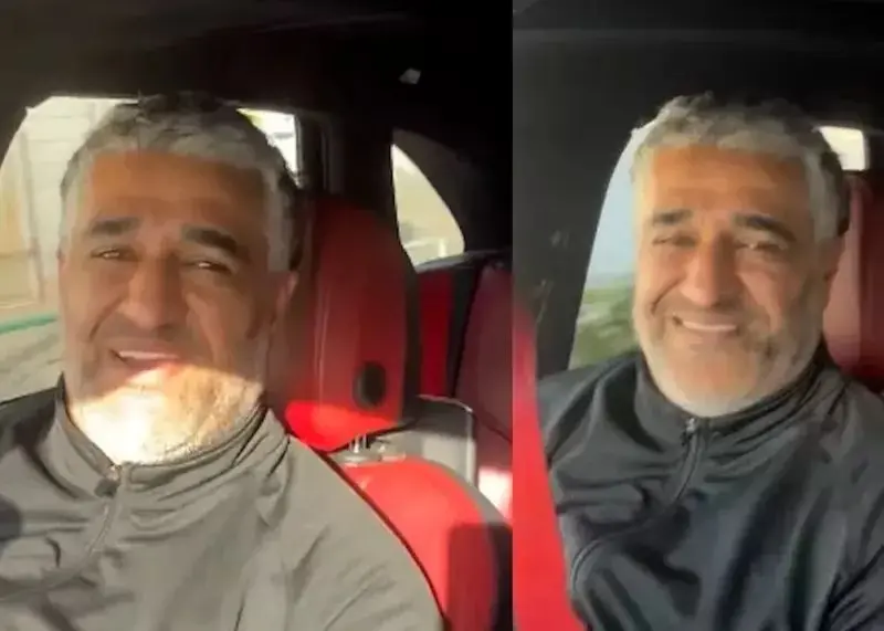 پژمان جمشیدی با لبخند مصنوعی بعد از آزادی از زندان