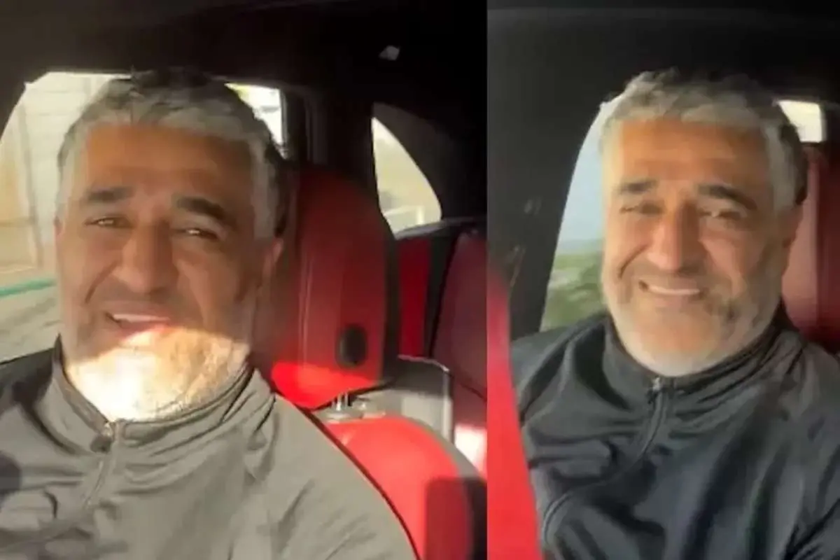 پژمان جمشیدی با لبخند مصنوعی بعد از آزادی از زندان