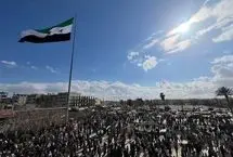 پرچم سوریه در رقه برافراشته شد