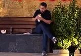 فلافل‌خوری وزیر فرهنگ سوریه در خیابان‌های امان