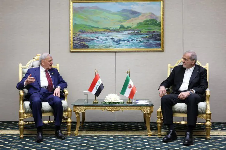 پزشکیان با رئیس جمهور عراق دیدار کرد