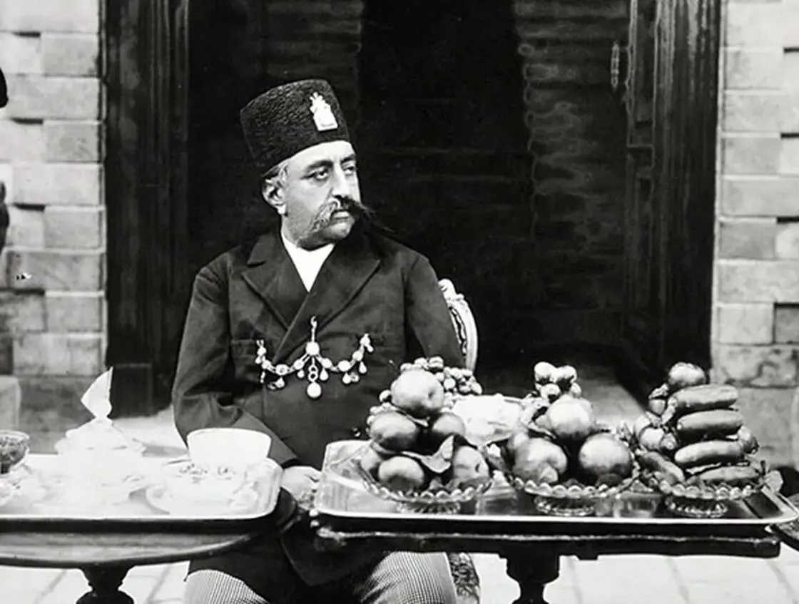 عکس: منظرۀ برفی کاخ گلستان در زمان مظفرالدین شاه