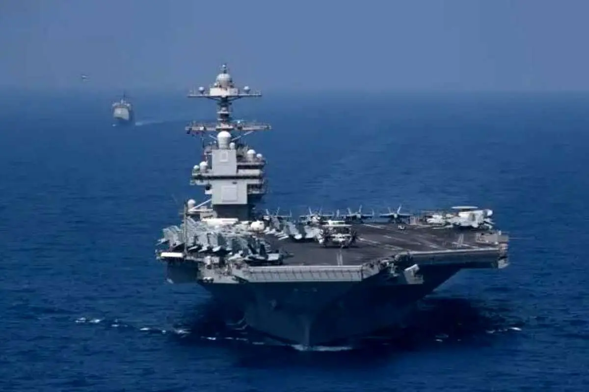 پرواز جنگنده‌ها از قدرتمندترین ناو جنگی جهان
