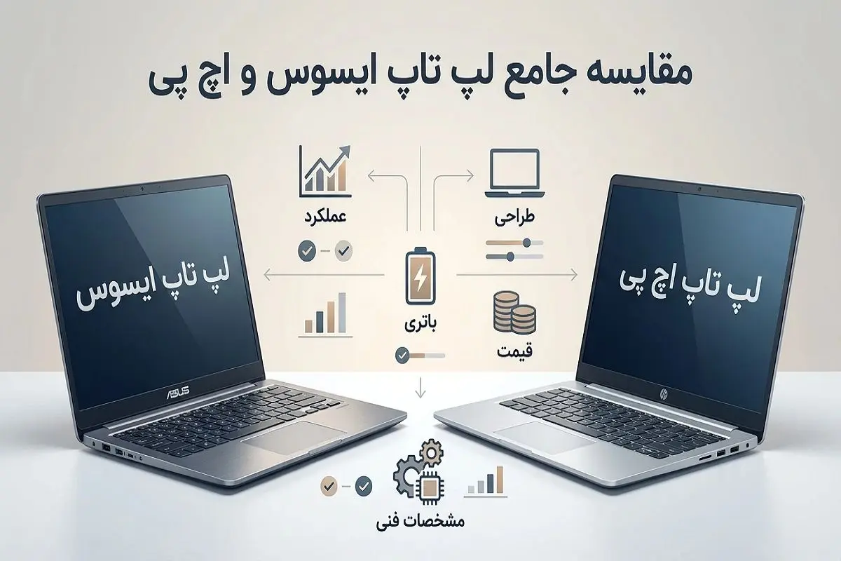 لپ تاپ ایسوس بهتر است یا اچ پی؟ | مقایسه کامل HP و ASUS برای خرید هوشمندانه